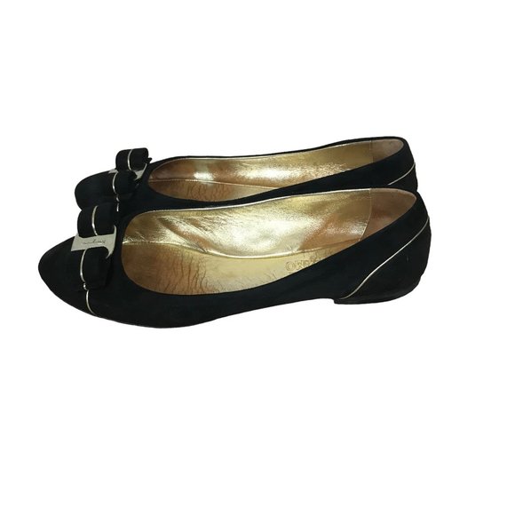 Salvatore Ferragamo Black Suede Shoes Size 8 - Picture 6 of 8